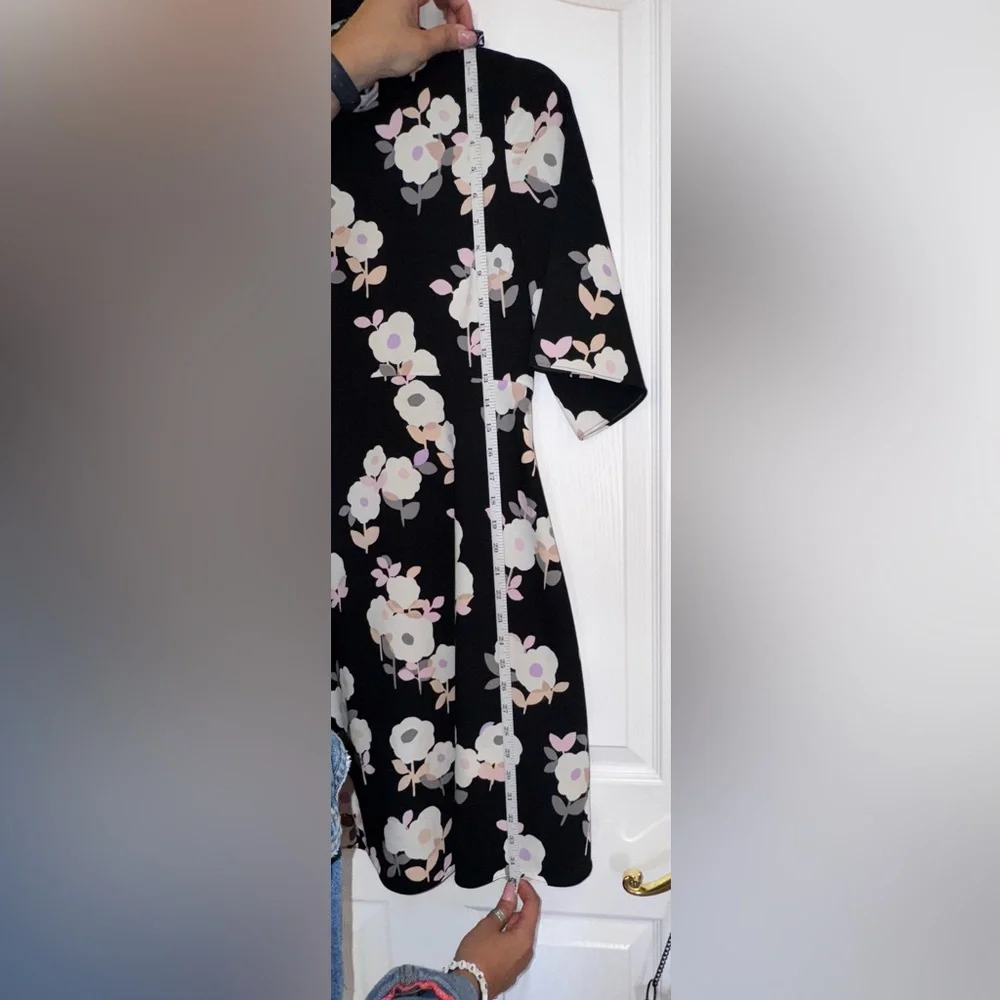 Kate Spade Posy Floral Swing Dress Black and White Size 0